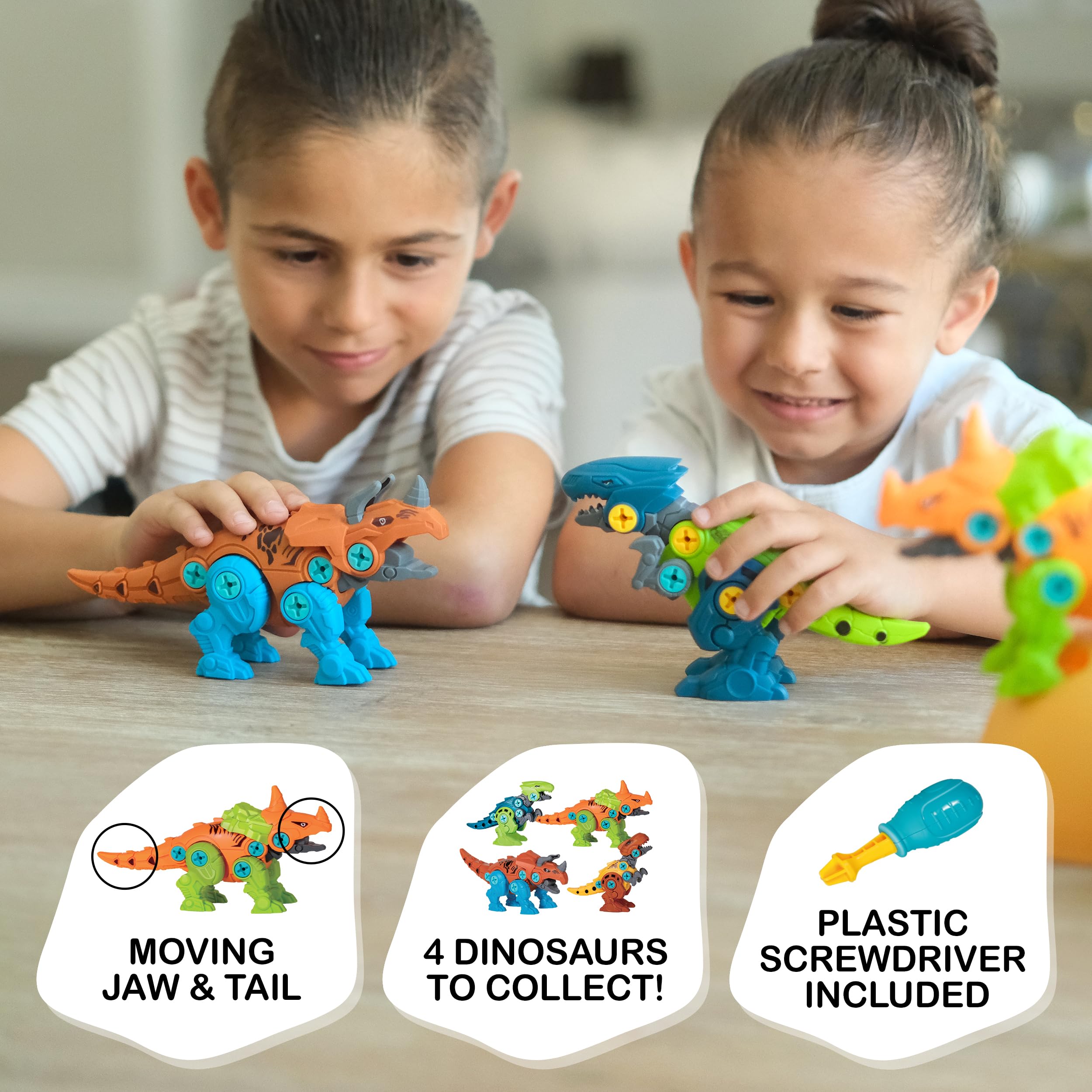 Emobii Robot Toy Dinosaur 2 Pack Robo Dino Toy T-Rex Centrosaurus